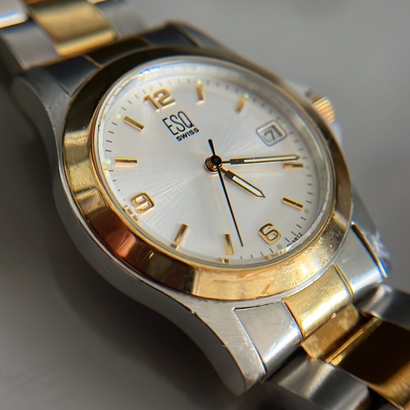 ESQ Swiss Vintage Men's Two Tone Stainless Steel Watch - Picture 2 of 16